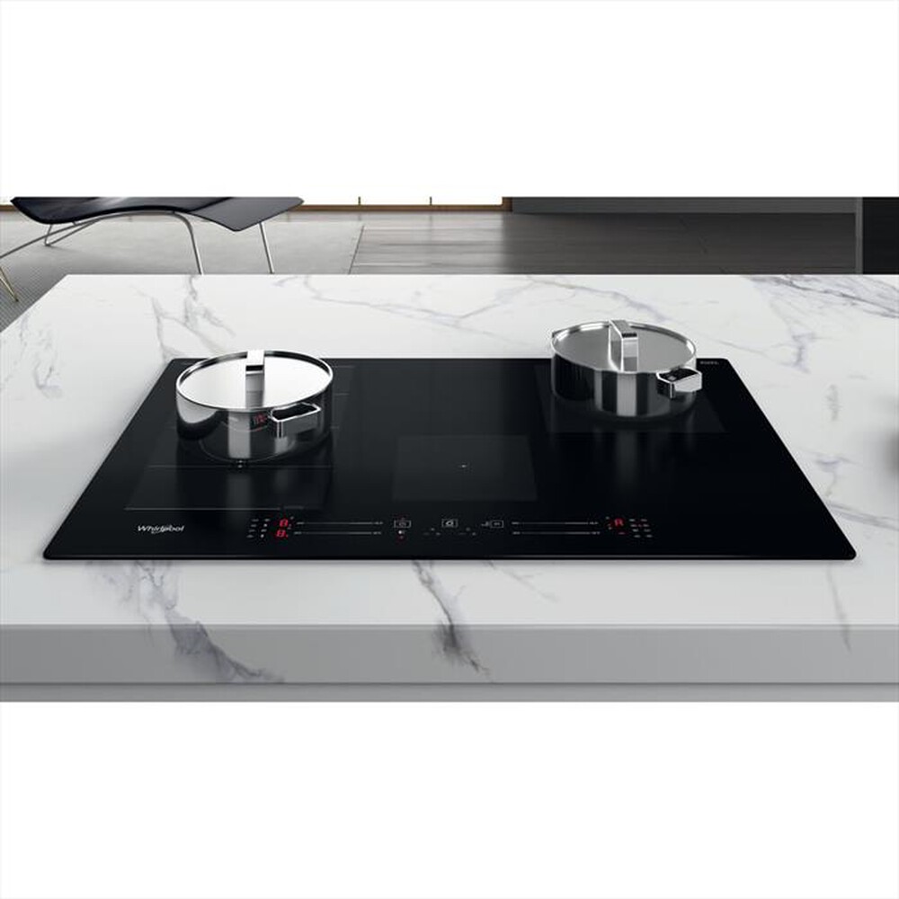 "WHIRLPOOL - Piano induzione WF S0377 NE/IXL HOB WP 77 cm-Nero"