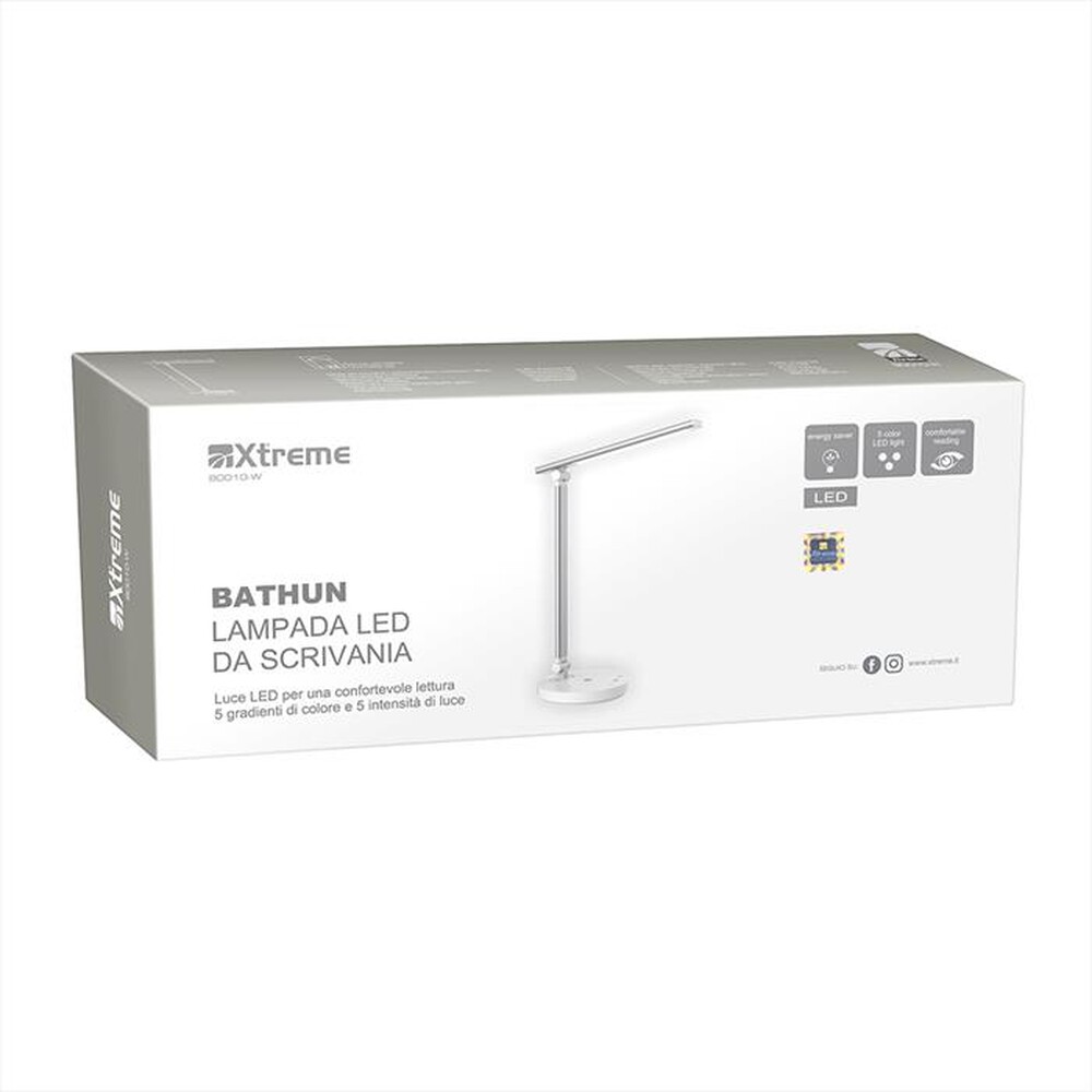 "XTREME - LAMPADA LED DA SCRIVANIA BATHUN-BIANCO"