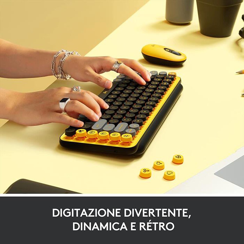 "LOGITECH - POP Keys Tastiera-Giallo"