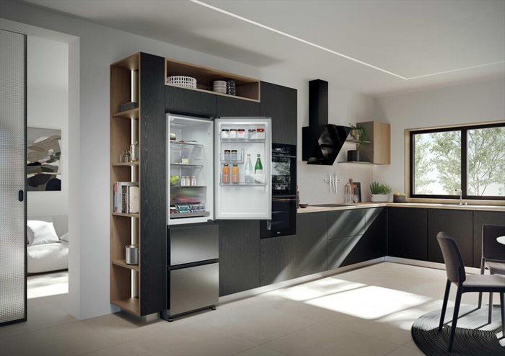 Immagine del prodotto HAIER - Frigorifero combinato HTR3518ENMX Classe E 303 lt-Acciaio inox