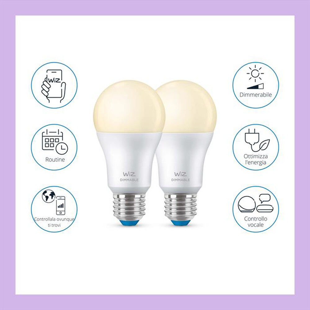 "WIZ - DIM 2X GOCCIA SMERIGLIATA 60W E27-White"