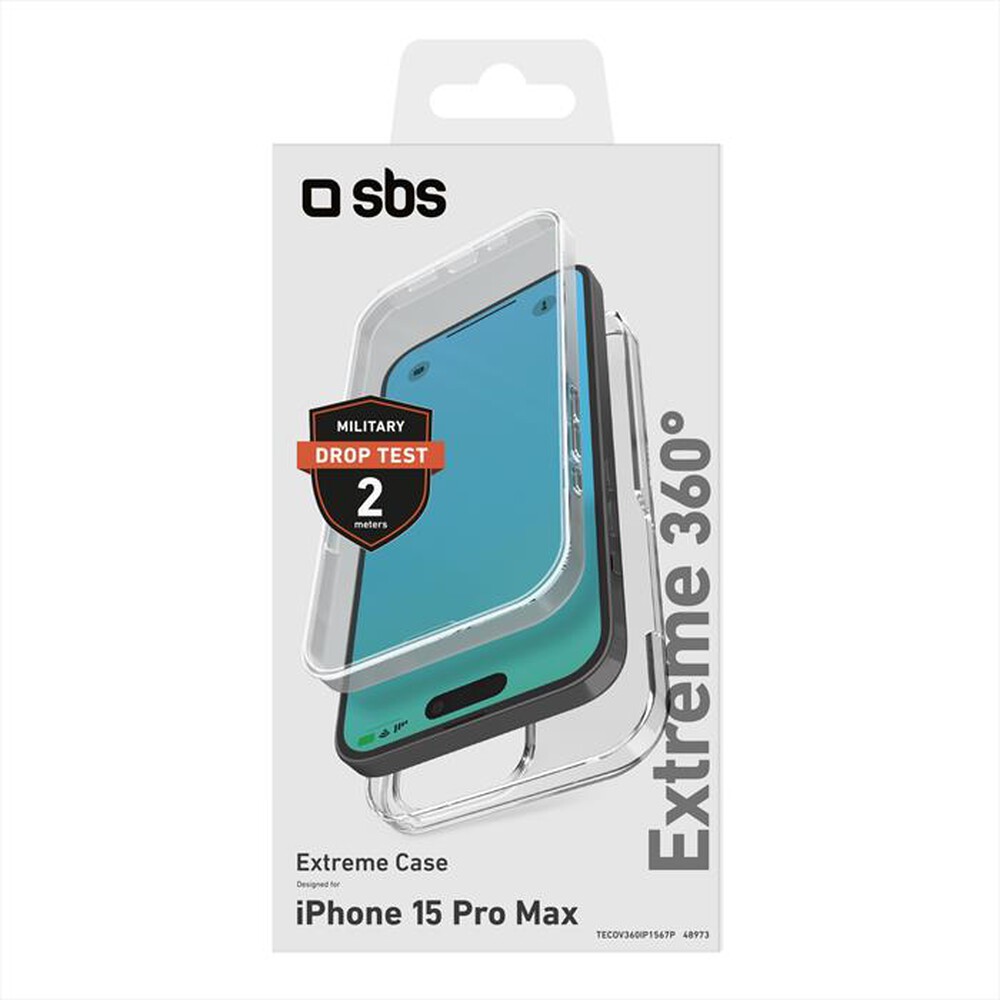 "SBS - Cover 360 TECOV360IP1567P iPhone 15 Pro Max-Trasparente"