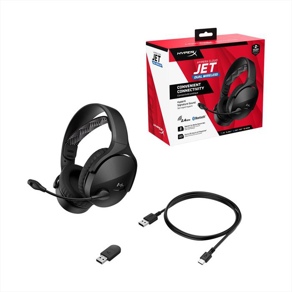 "HYPERX - Cuffie CLOUD JET - DUAL WIRELESS-Nero"