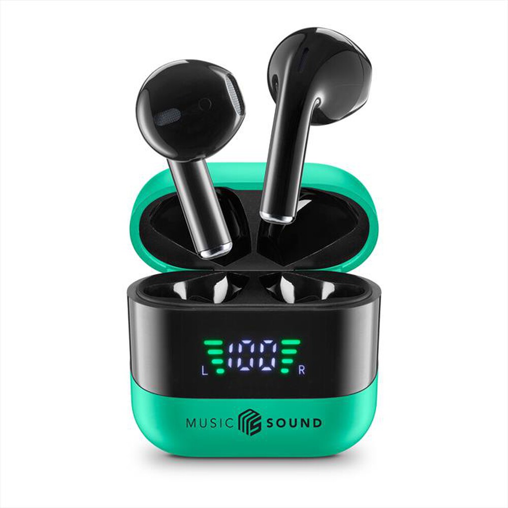 Immagine del prodotto MUSIC SOUND - AURICOLARI TWS CON DISPLAY LED-Green