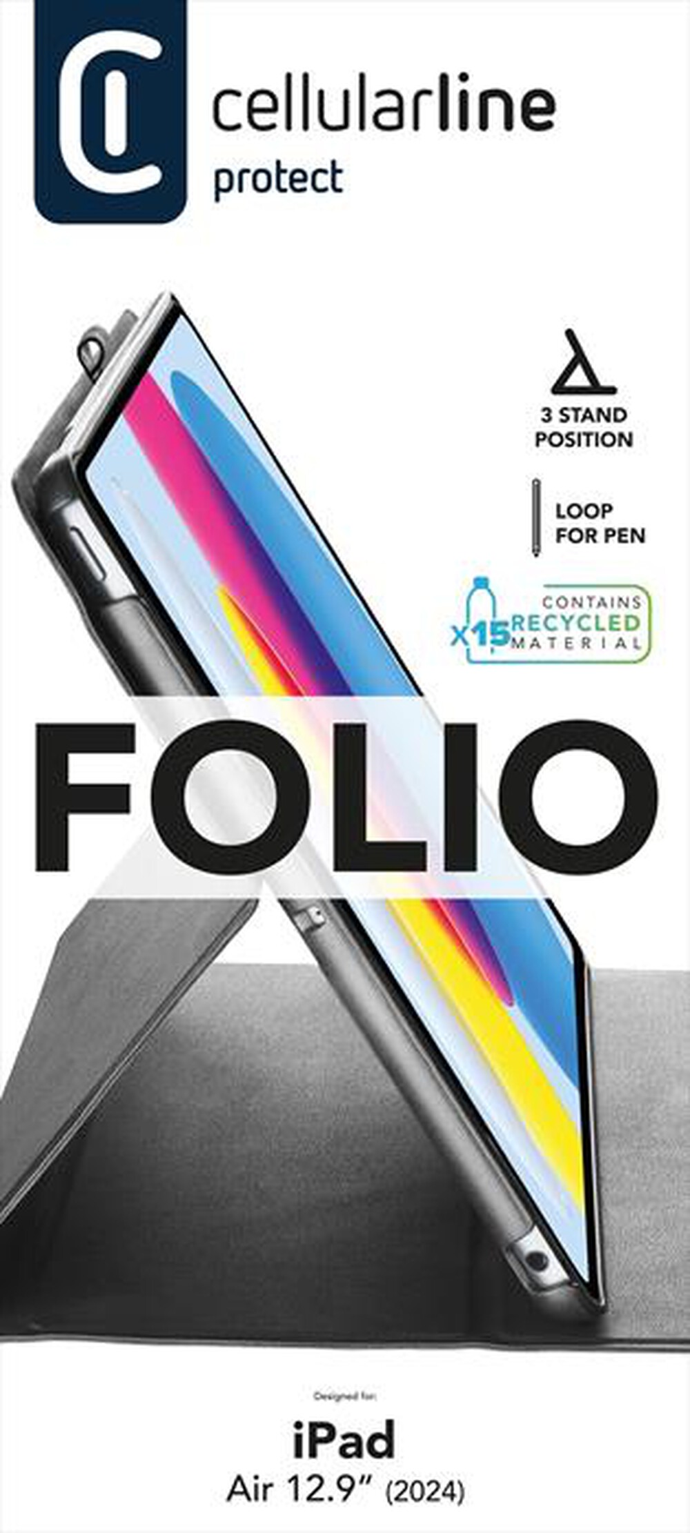 Immagine del prodotto CELLULARLINE - FOLIO Custodia per IPAD 12.9"-Black