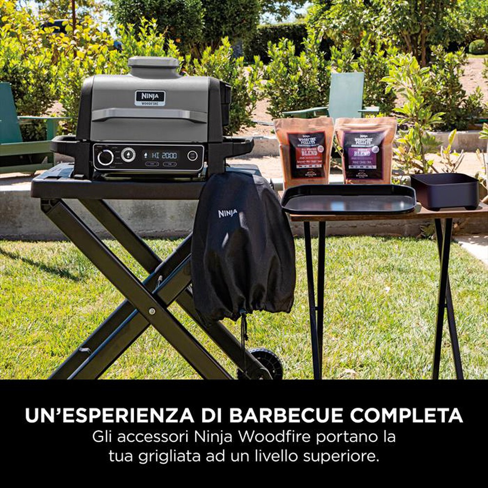 "NINJA - Piastra liscia per BBQ elettrico Woodfire-NERO"