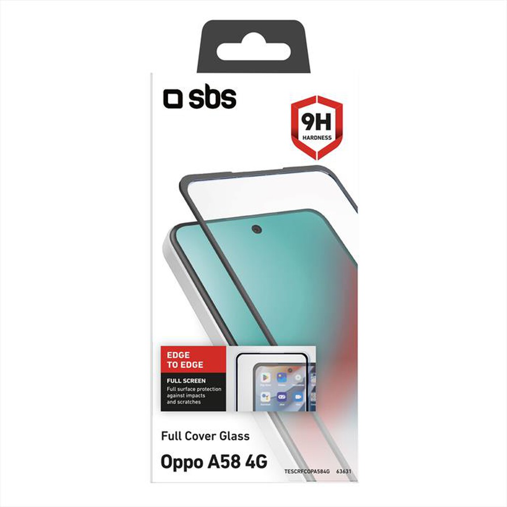 "SBS - Full cover glass TESCRFCOPA584G per Oppo A58 4G-Nero"
