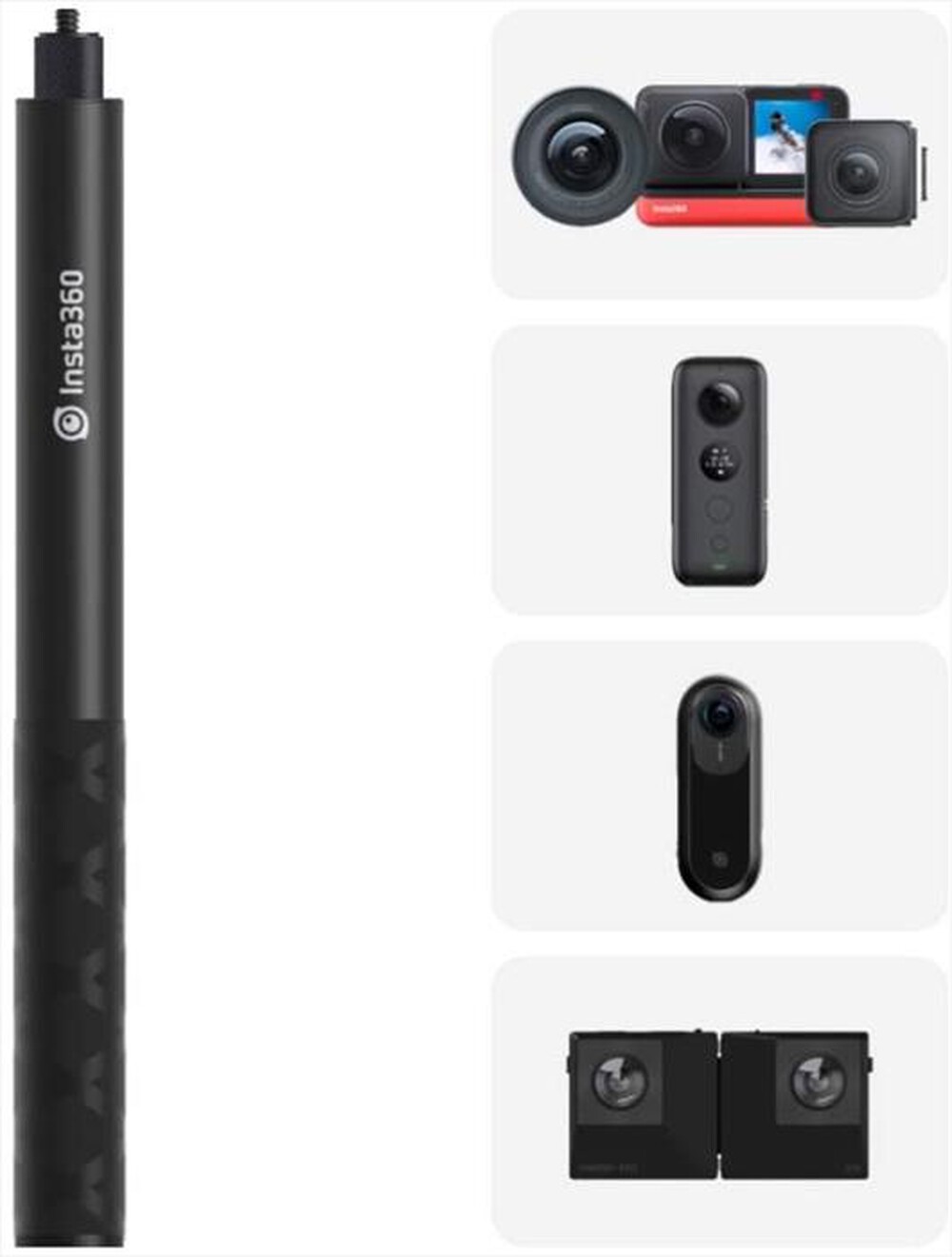 "INSTA360 - INSTA360 ONE SELFIE STICK-Black"