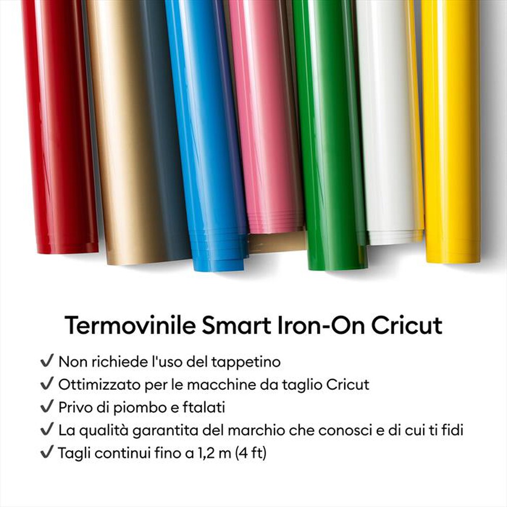 Immagine del prodotto CRICUT - Vinile termoadesivo Smart per Joy Xtra 24,1x61 cm-Nero