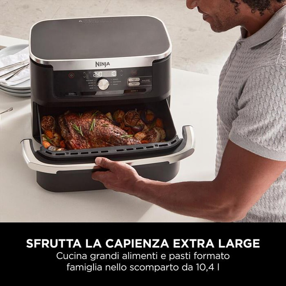 "NINJA - Friggitrice ad aria FLEXDRAWER DA 10,4L-nero"