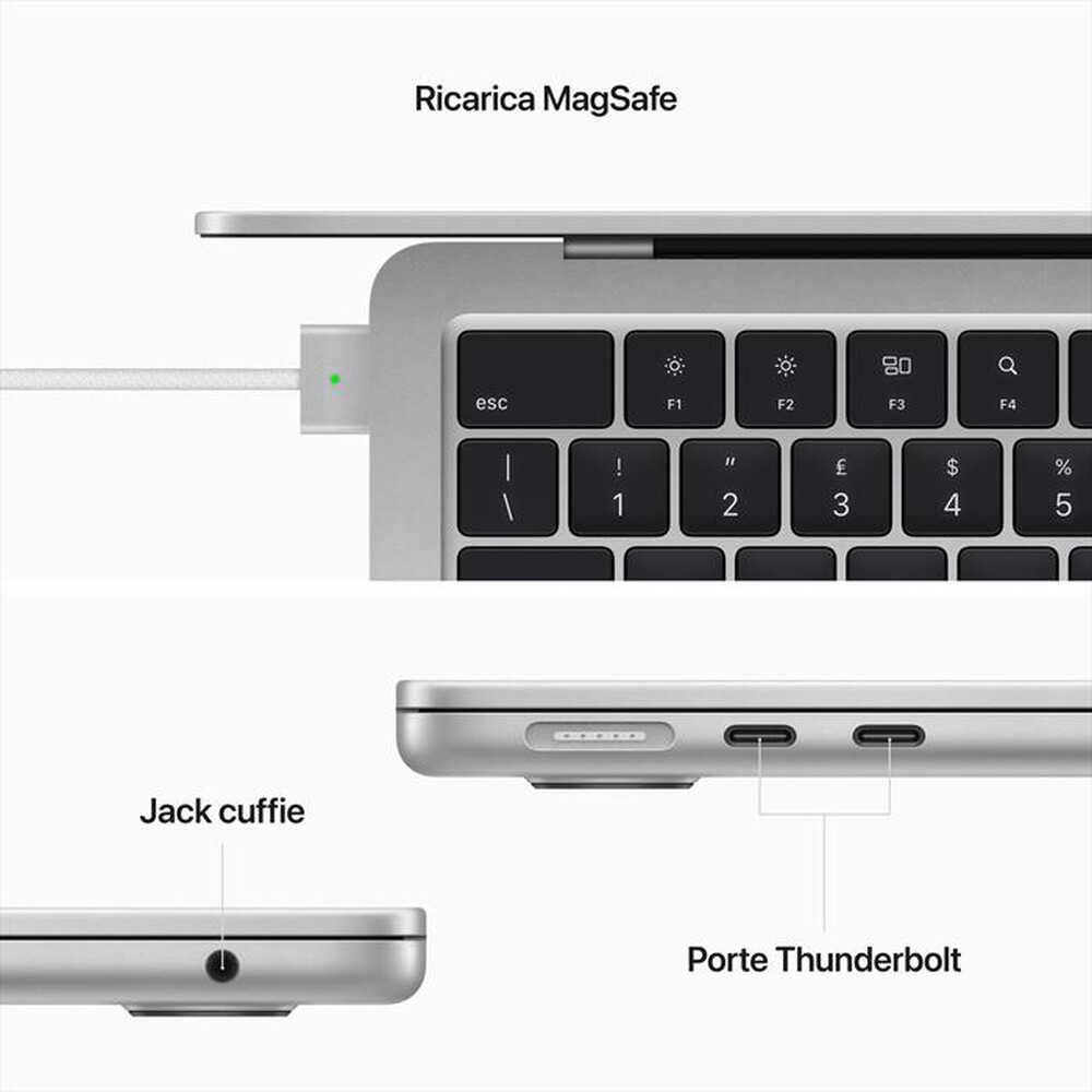 "APPLE - MacBook Air 13 M2 8-core CPU 10-core GPU 512GB SSD-Argento"