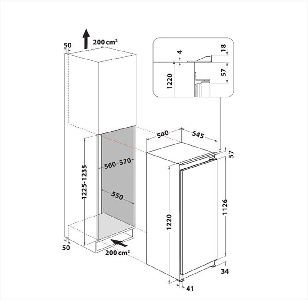 Immagine del prodotto INDESIT - Frigorifero 1 porta S 12 A1 D/I 2 Classe E 209 lt-Acciaio inossidabile