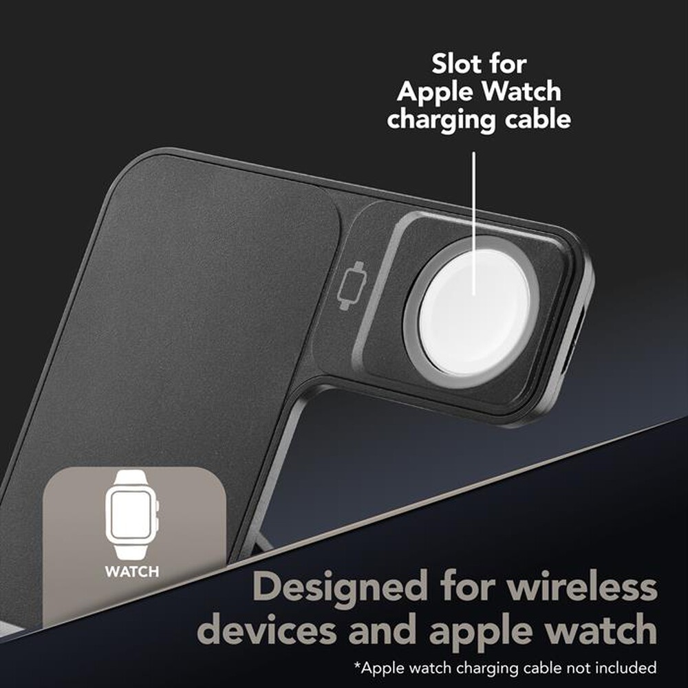 Immagine del prodotto CELLULARLINE - Triple Station 3 in 1 WIRESTAND3IN1FBK-Nero