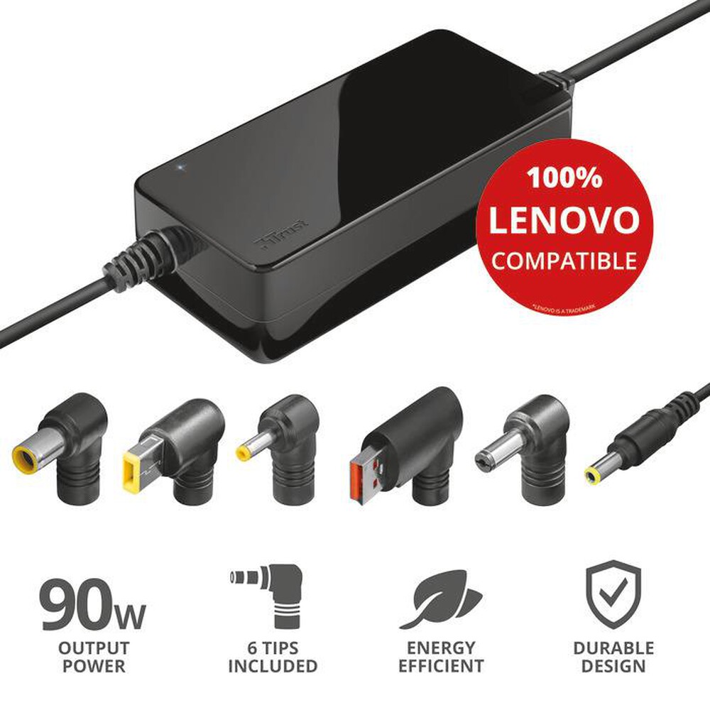 Immagine del prodotto TRUST - MAXO LENOVO 90W LAPTOP CHARGER-Black