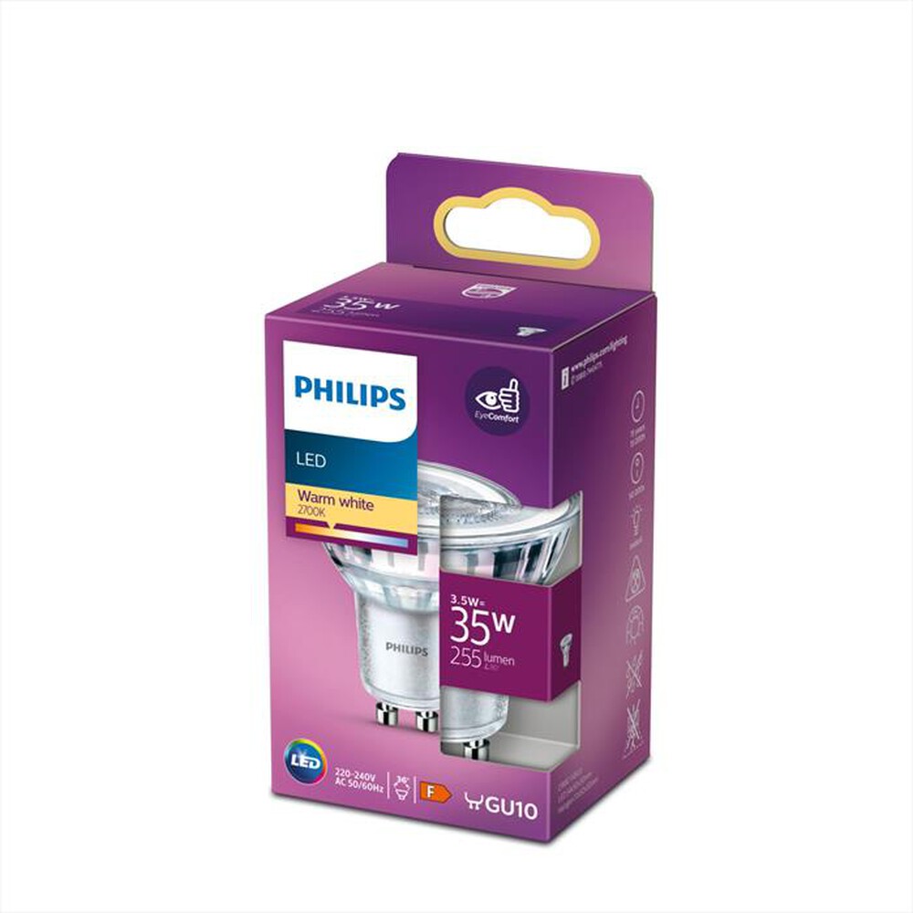 "PHILIPS - LED FARETTO 3,5 W 35 W GU10 LUCE BIANCA CALDA"