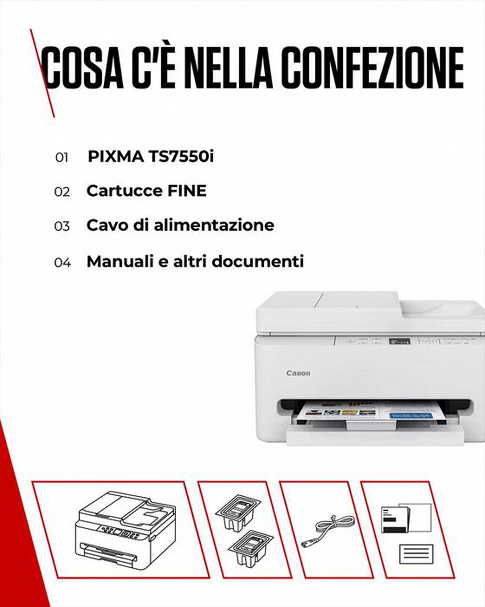Immagine del prodotto CANON - Multifunzione PIXMA TS7550I-White