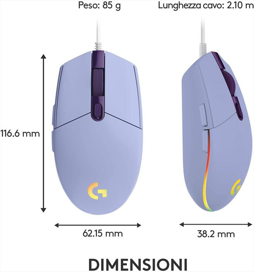 Immagine del prodotto LOGITECH - G203 LIGHTSYNC-Lilla