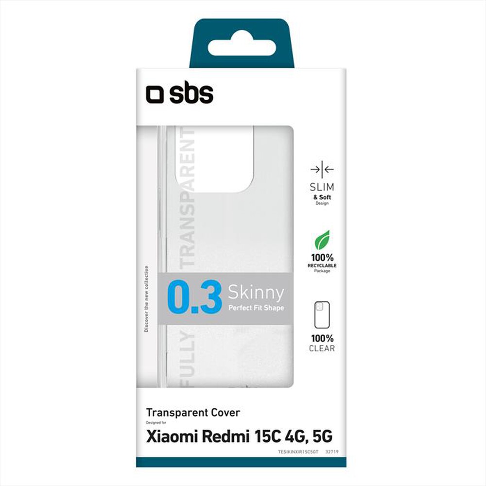 Immagine del prodotto SBS - Cover Skinny Xiaomi Redmi 15C 4G/5G 5G-Trasparente
