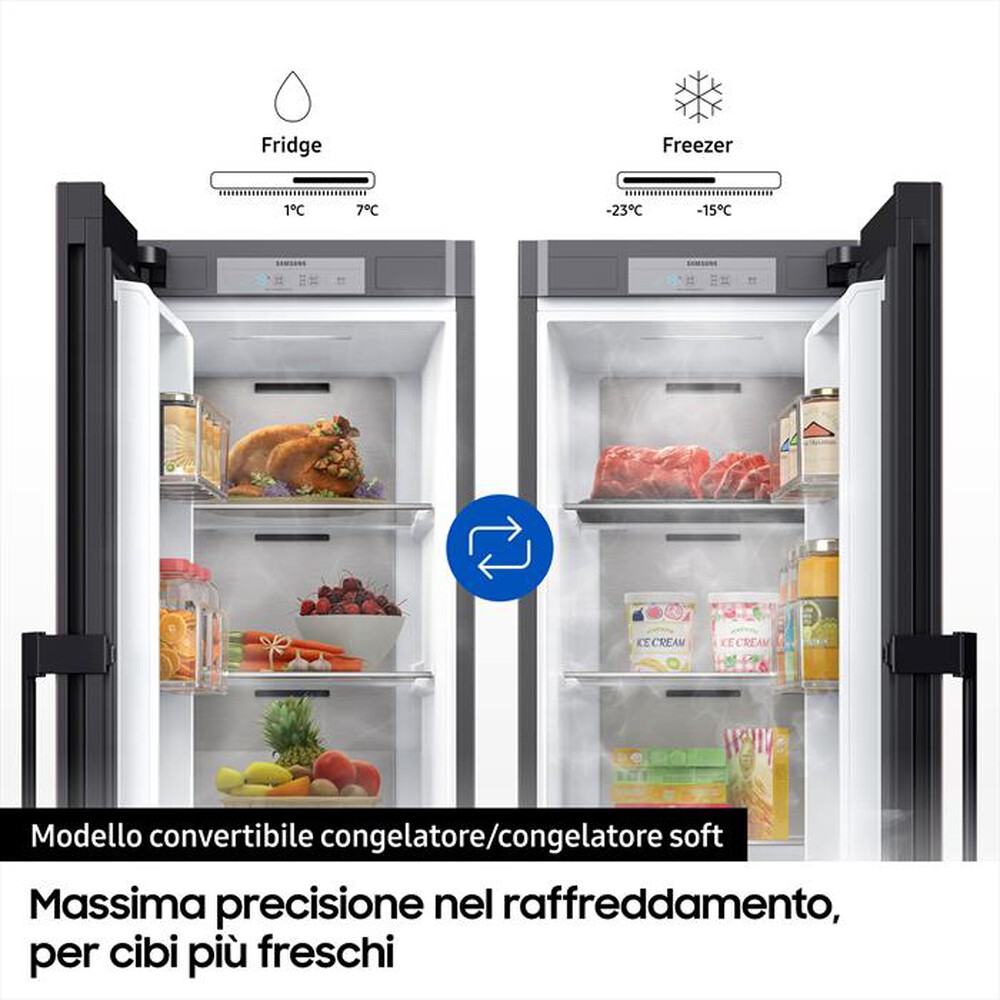 "SAMSUNG - Frigorifero 1 porta F-RR25E1022 BESPOKE Classe E-Clean Black"