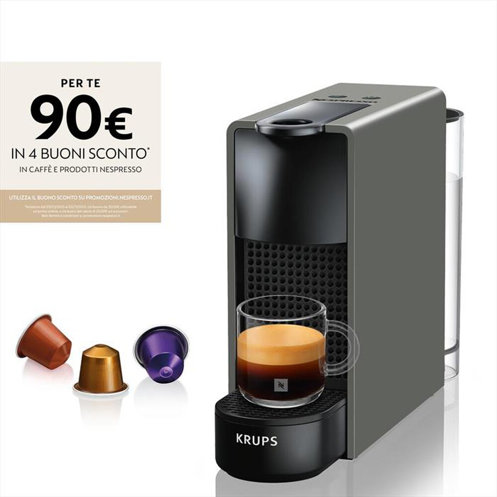 "KRUPS - XN110BK Essenza  Mini Nespresso-Intense Grey"