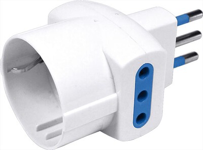 MAMY - ADATTATORE TRIPLO CON SCHUKO-BIANCO