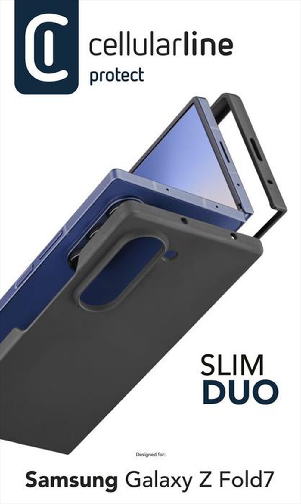 Immagine del prodotto CELLULARLINE - Custodia effetto pelle SLIM DUO per GALAXY Z FOLD7-Nero