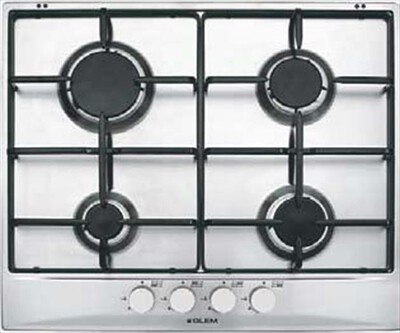 GLEM GAS - Piano cottura a gas GT64HIX 4 fuochi 58,5cm-Inox