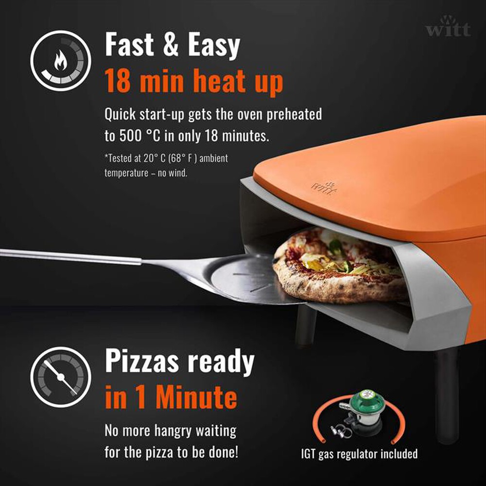 Immagine del prodotto WITT - Forno pizza da esterno ETNA FERMO-Orange