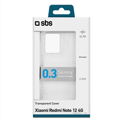 SBS - Cover skinny TESKINXIRNO12T per Redmi Note 12 4G-Trasparente