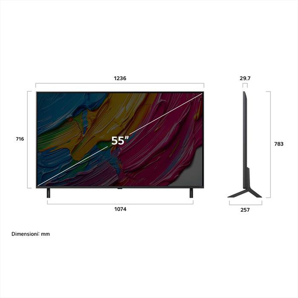 "LG - Smart TV QNED AI UHD 4K  55\" 55QNED80A6A-Nero"