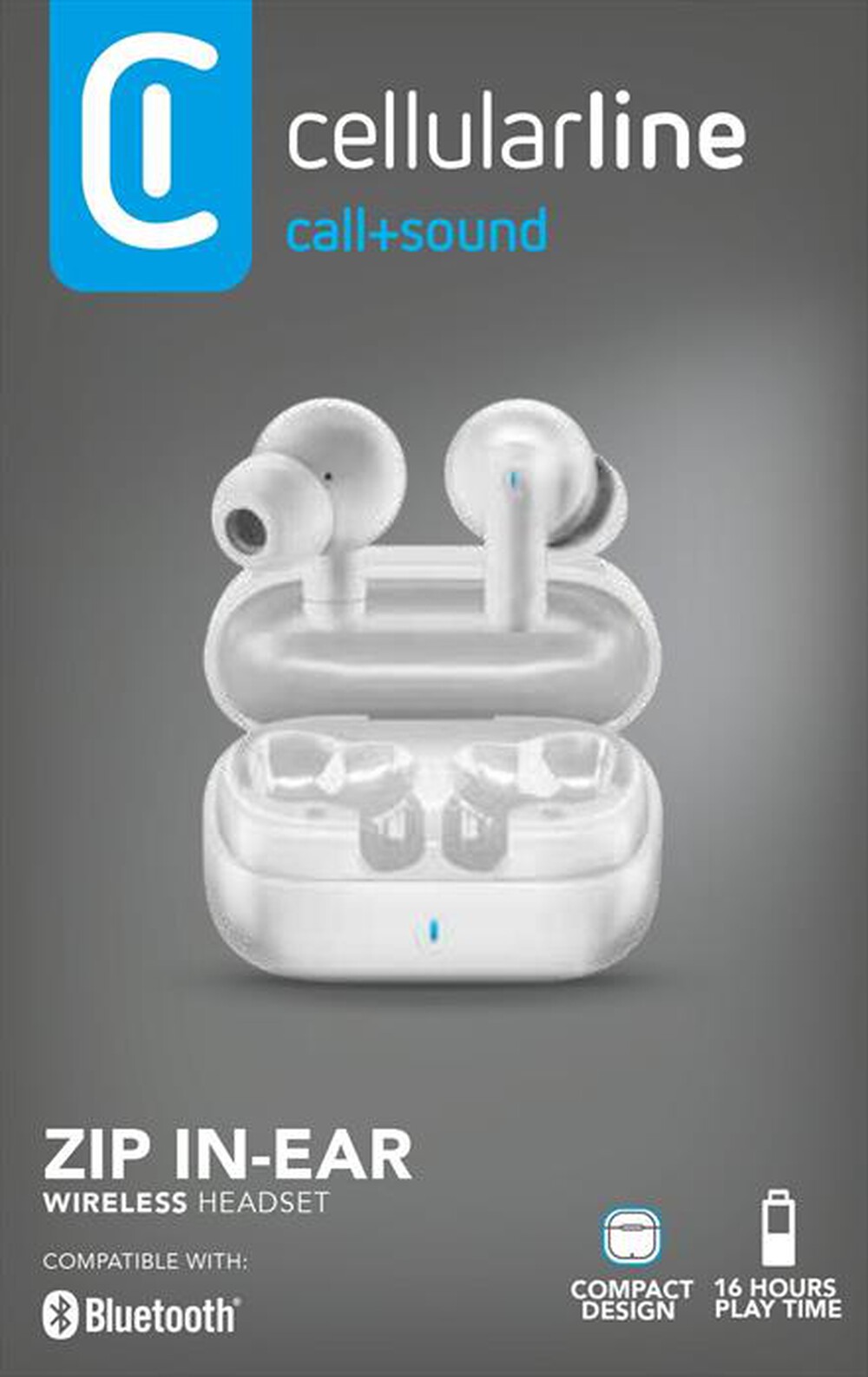 Immagine del prodotto CELLULARLINE - AURICOLARI WEAVY IN-EAR BLUETOOTH TRUE WIRELESS-Bianco