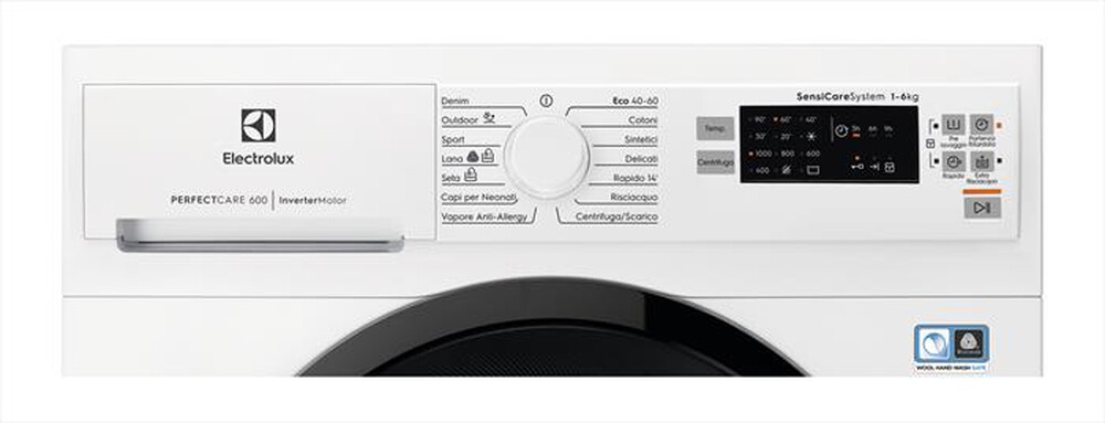 "ELECTROLUX - Lavatrice slim EW6S560I 6 Kg Classe C-Bianco/Oblò Nero"