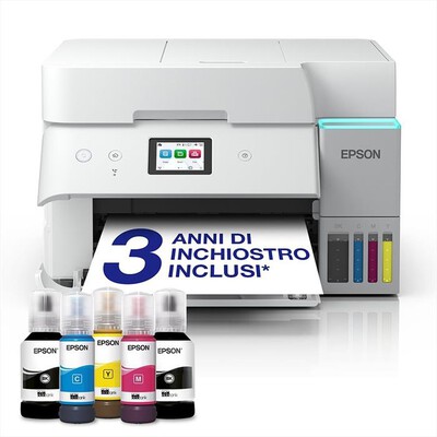 EPSON - EcoTank ET-4956 Stampante Inkjet Multifunzione A4-Bianco