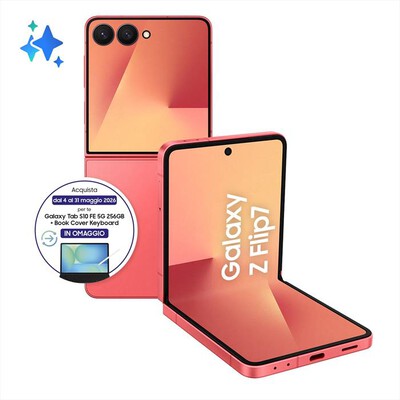 SAMSUNG - Galaxy Z Flip7 12+512GB-Coral Red