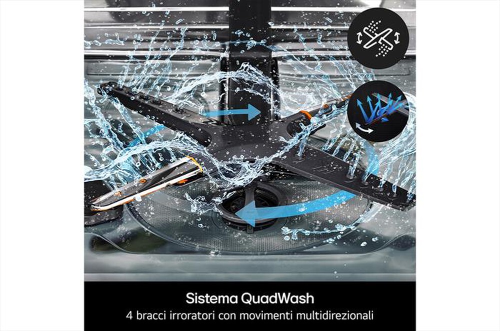 Immagine del prodotto LG - Lavastoviglie QUADWASH DB375TXS Classe A 14 copert-Noble Steel