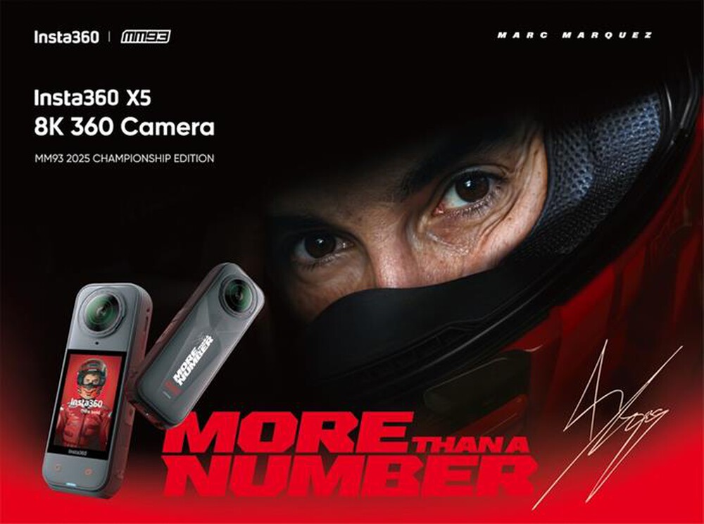 Immagine del prodotto INSTA360 - Action cam X5 MM93 2025 CHAMPIONSHIP EDITION-Nero