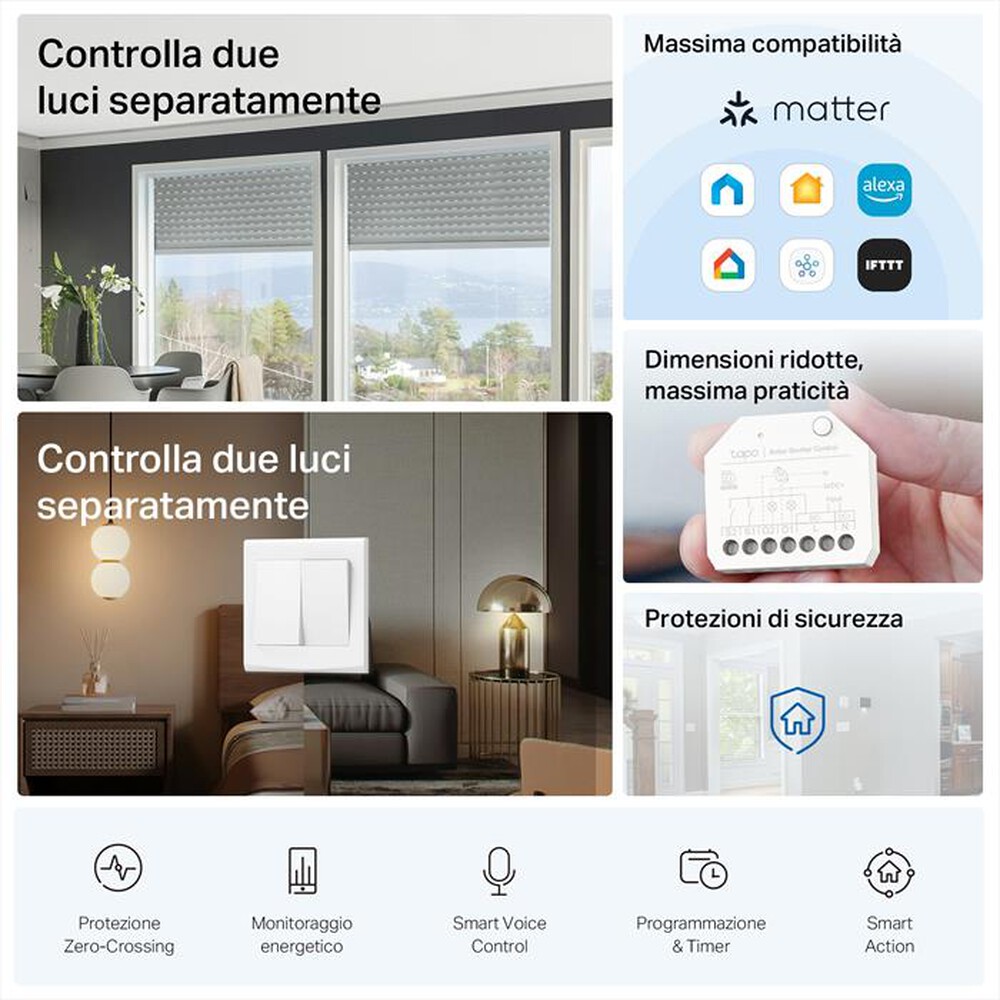 Immagine del prodotto TP-LINK - Modulo relè smart compatto SMART SWITCH MODULE-Bianco