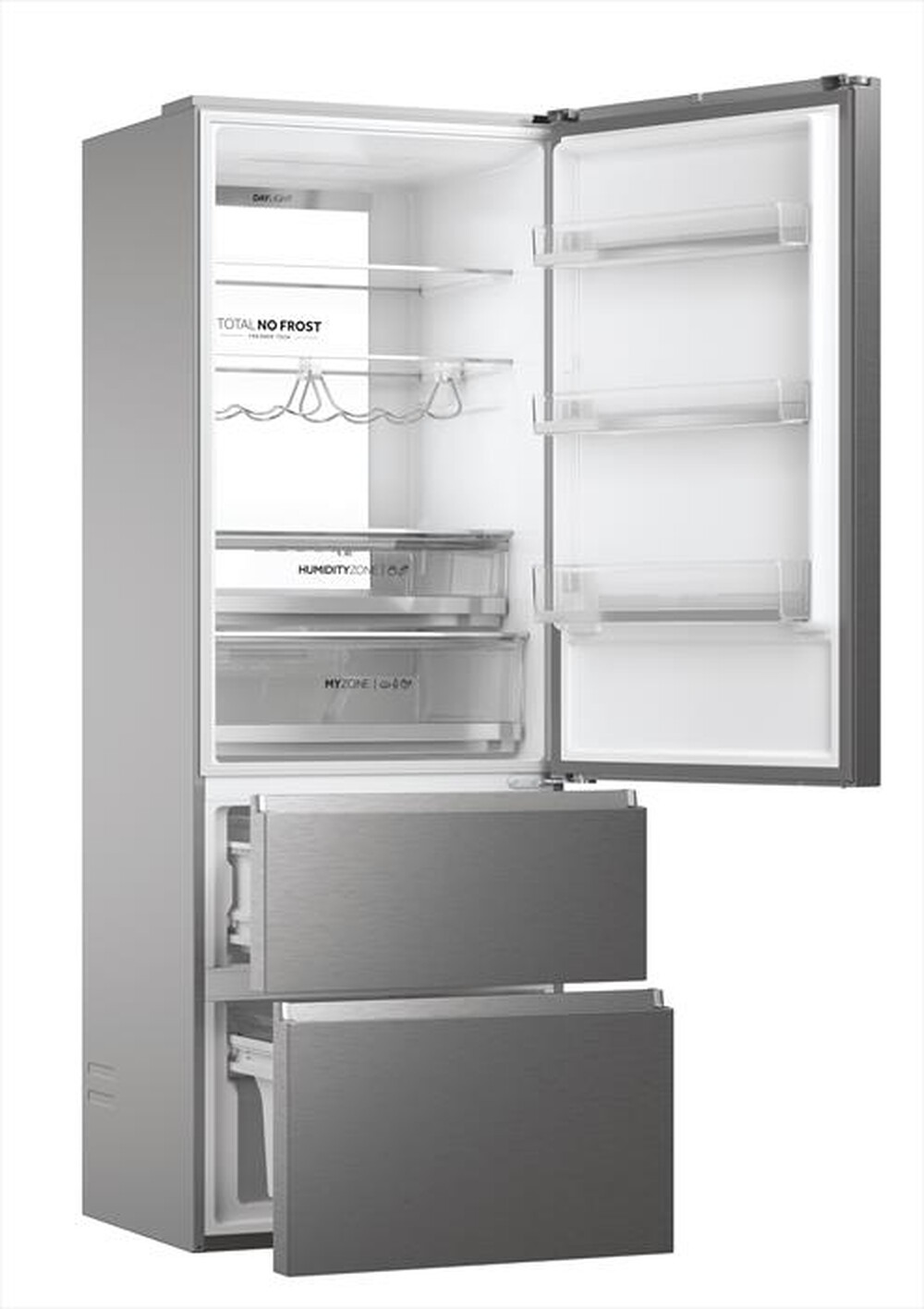 Immagine del prodotto HAIER - Frigorifero combinato HTW7720DNMP Classe D 486 lt-Platino, Stainless steel