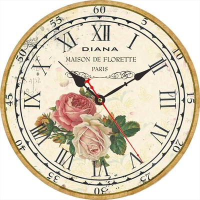 ELITE-DIANA - Orologio da parete 141 310 R-ROSE