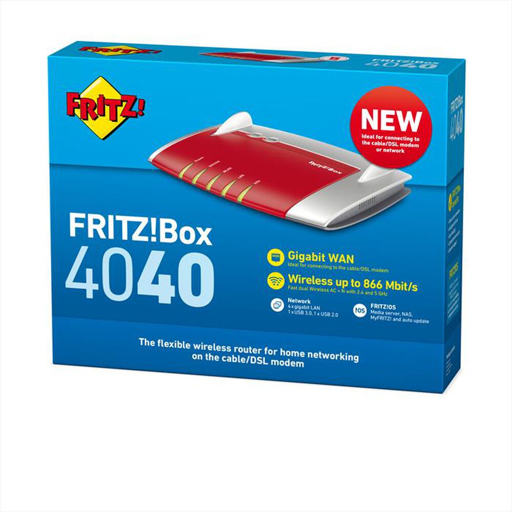 "FRITZ! - FRITZ!BOX 4040-Rosso/Grigio"