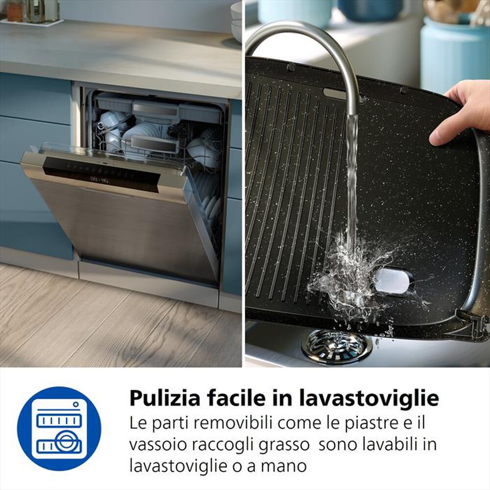 Immagine del prodotto PHILIPS - Grill da tavolo Serie 5000 HD6212/90-Alluminio