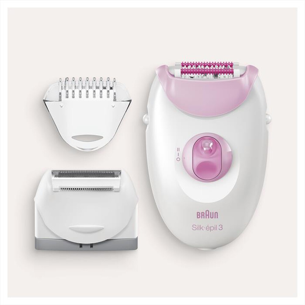 "BRAUN - Silk-èpil Nuovo 3270 Gambe & Corpo-BIANCO/ROSA"