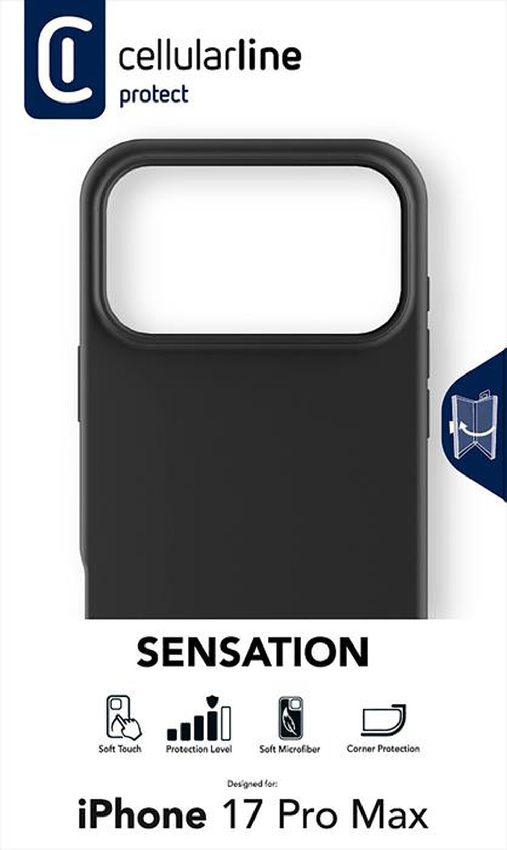 Immagine del prodotto CELLULARLINE - Custodia SENSATION per IPHONE 17 PRO MAX-Nero