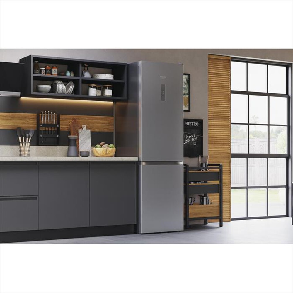 "HOTPOINT ARISTON - Frigorifero combinato HAFC9 TT43SX O3 Classe D-Acciaio inossidabile"
