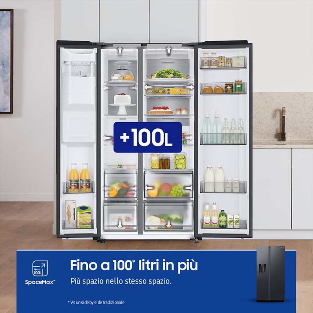 "SAMSUNG - Frigorifero side by side RS65DG54M3B1EF Classe E-Antracite"
