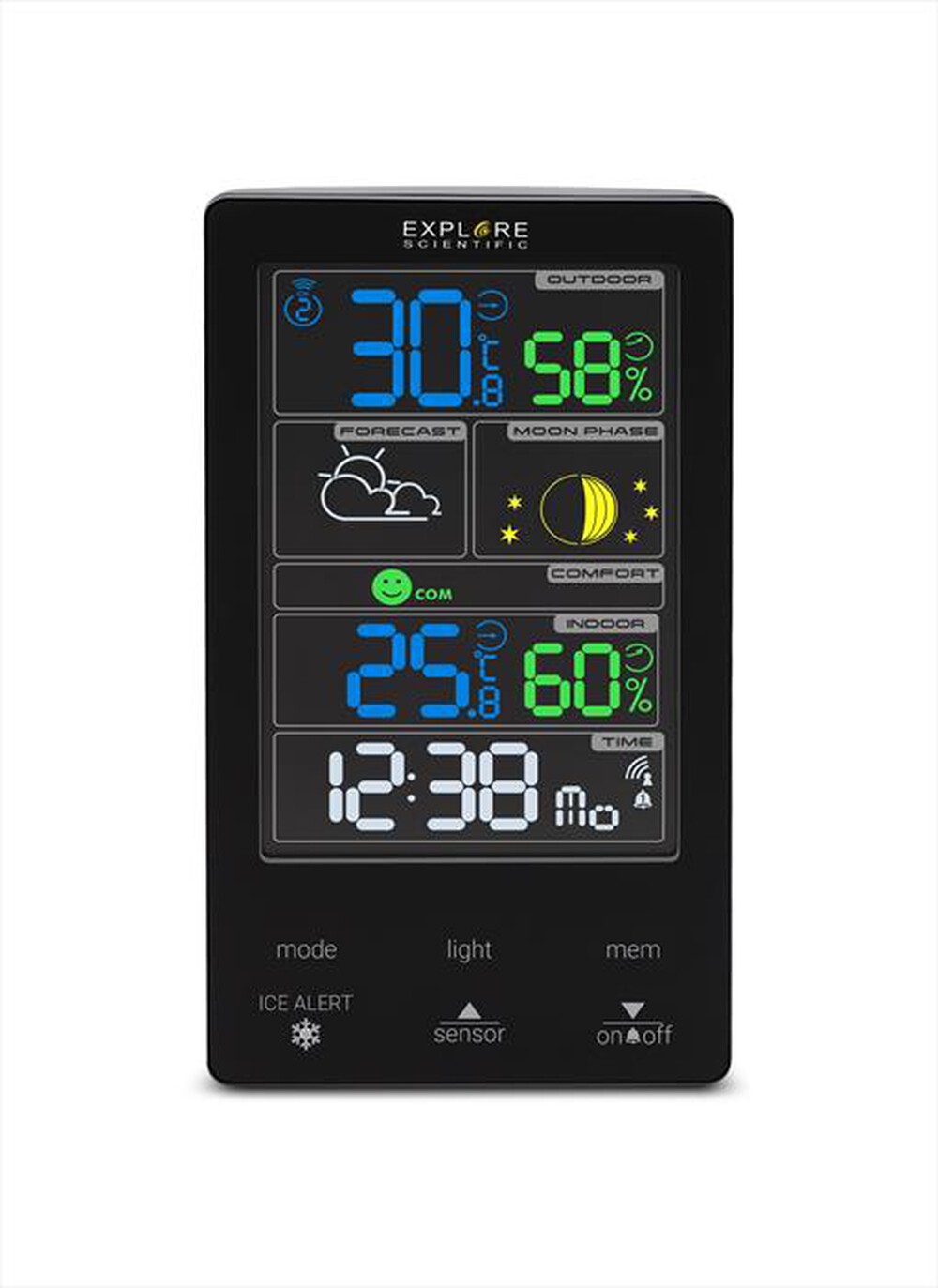 Immagine del prodotto EXPLORE SCIENTIFIC - WSC4009 STAZIONE METEO CON DISPLAY TOUCH A C-Black