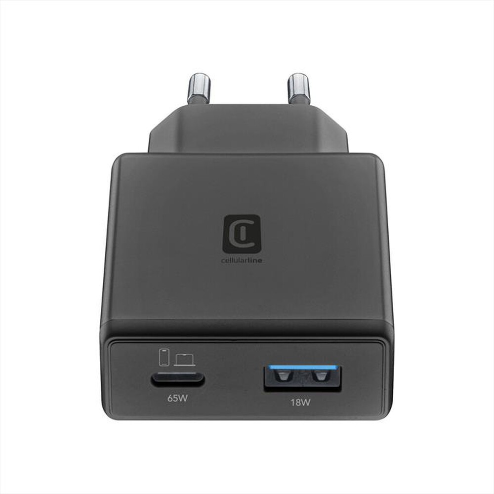 Immagine del prodotto CELLULARLINE - Caricabatterie POWER LITE 65W SLIM DUAL A+C-Nero