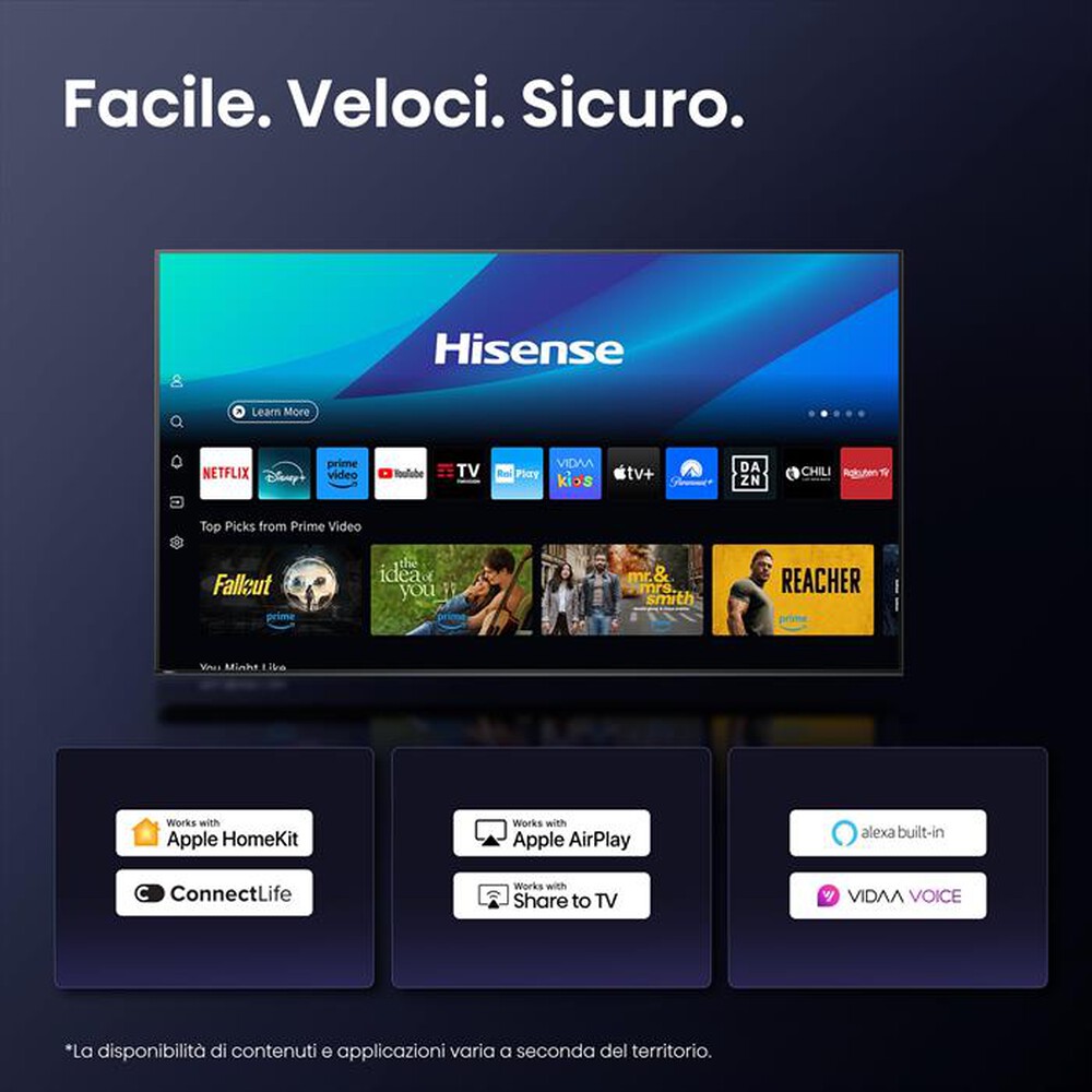 Immagine del prodotto HISENSE - Smart Tv QLED 43" 4K Ultra HD 43A79Q-NERO