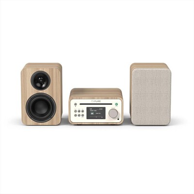 PURE - CLASSIC STEREO MINI-Bianco cotone/rovere