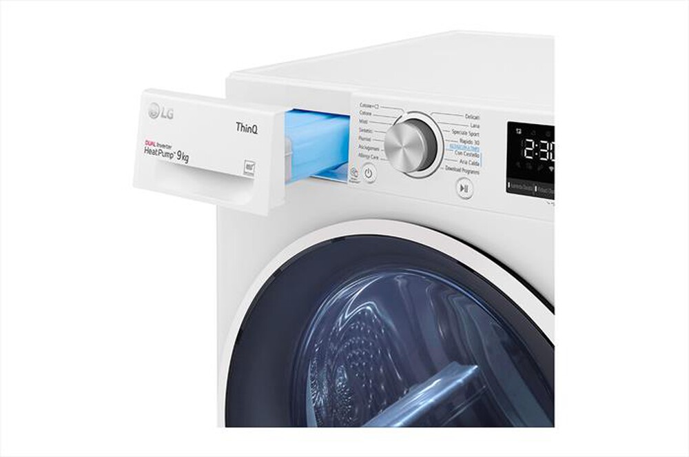 "LG - Asciugatrice RH90V9AVHN - 9 Kg - A+++-Bianca"